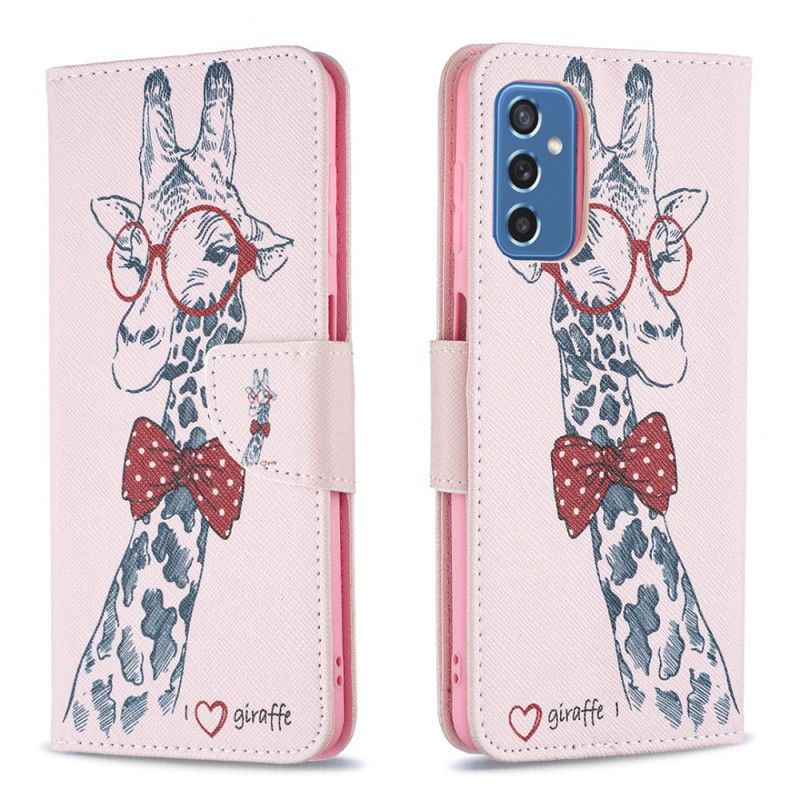 Flip Cover Samsung Galaxy M52 5G Erudit Giraf