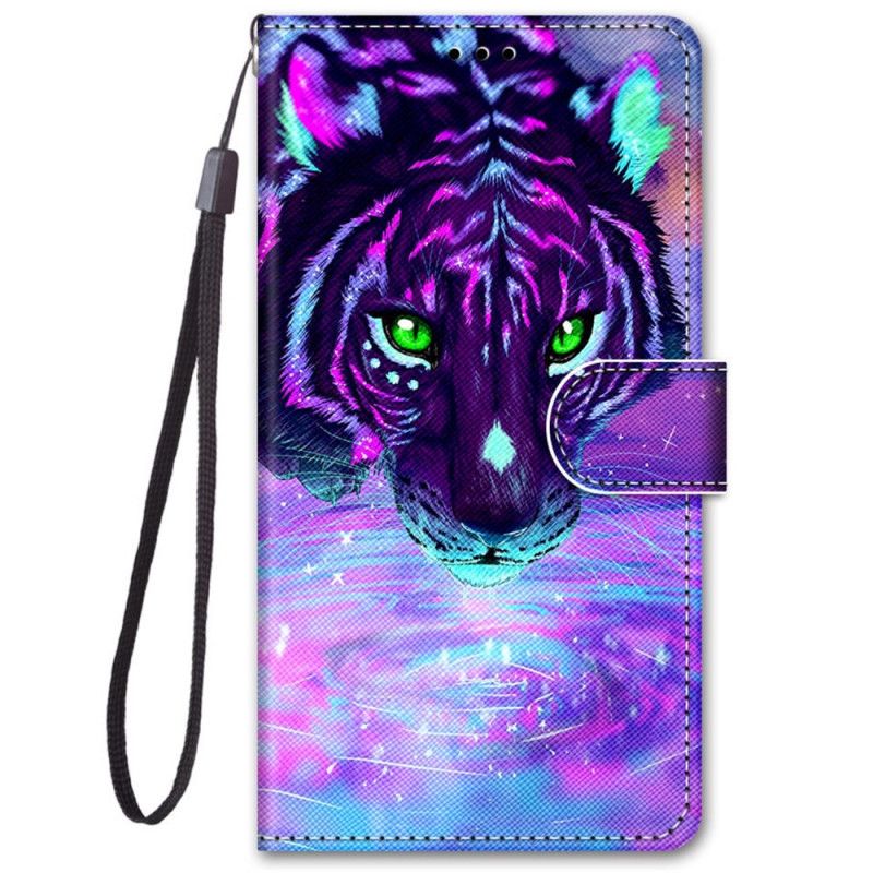 Flip Cover Samsung Galaxy M52 5G Glow In The Dark Tiger