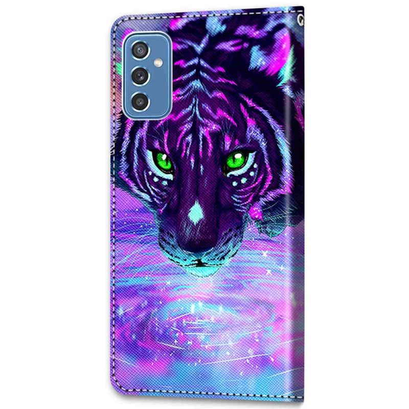 Flip Cover Samsung Galaxy M52 5G Glow In The Dark Tiger