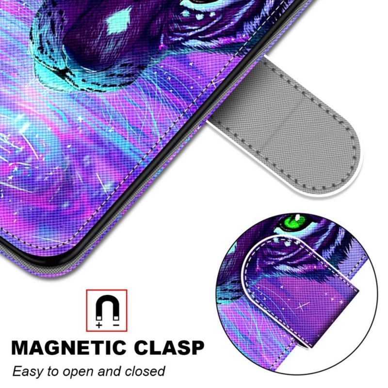 Flip Cover Samsung Galaxy M52 5G Glow In The Dark Tiger