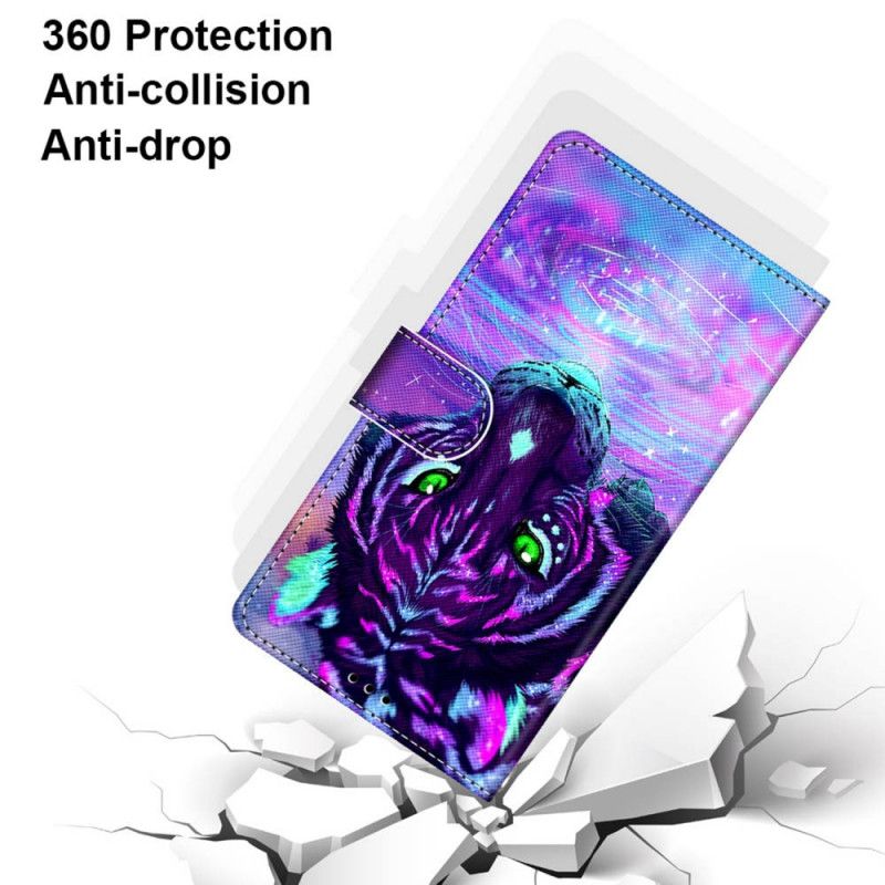 Flip Cover Samsung Galaxy M52 5G Glow In The Dark Tiger