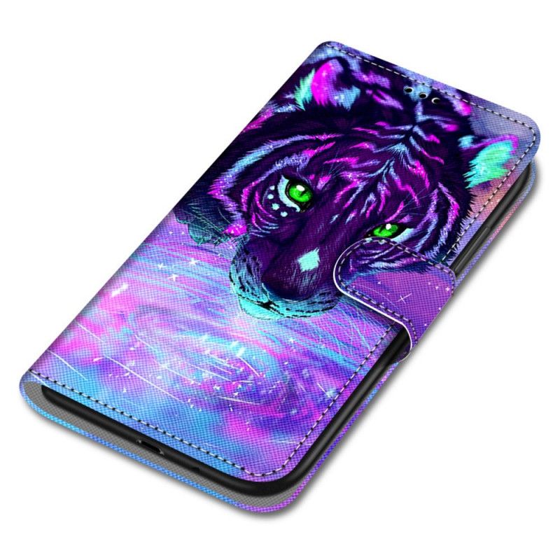 Flip Cover Samsung Galaxy M52 5G Glow In The Dark Tiger