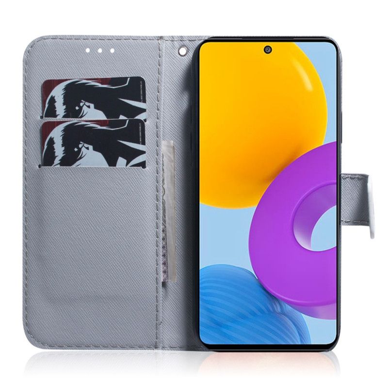 Flip Cover Samsung Galaxy M52 5G Hvid Tiger