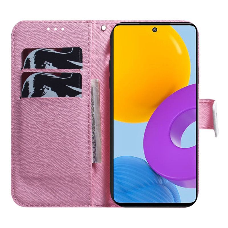 Flip Cover Samsung Galaxy M52 5G Lilla Blomst