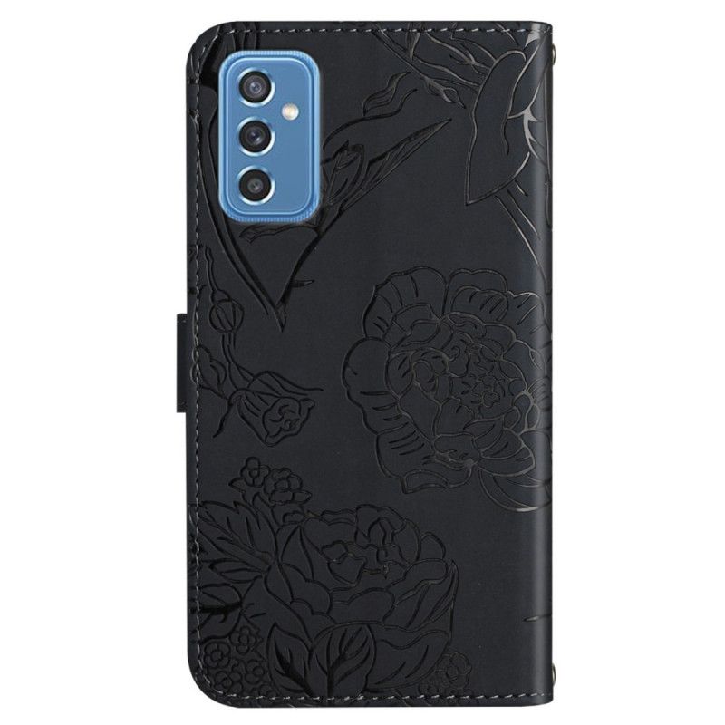 Flip Cover Samsung Galaxy M52 5G Med Snor Floral Strappy Designs