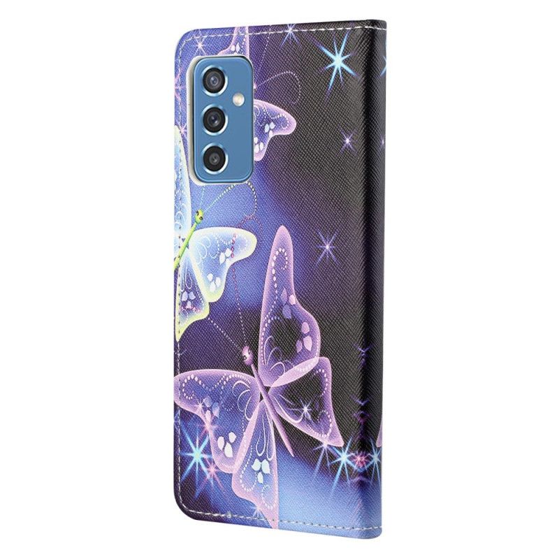 Flip Cover Samsung Galaxy M52 5G Moderne Sommerfugl