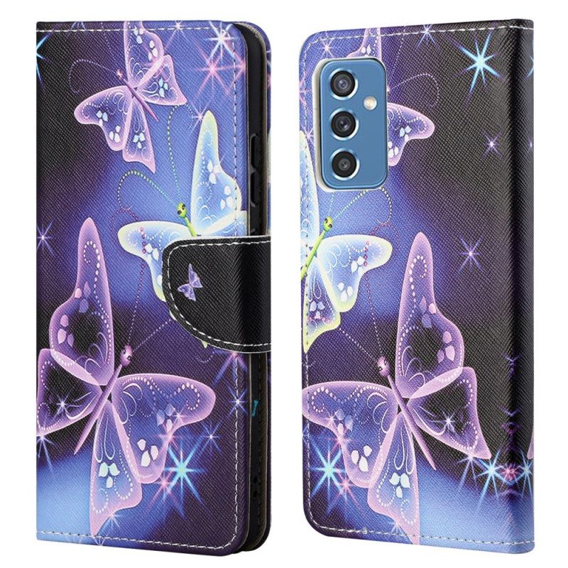 Flip Cover Samsung Galaxy M52 5G Moderne Sommerfugl