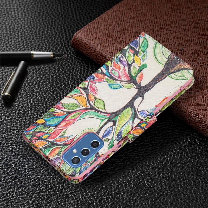 Flip Cover Samsung Galaxy M52 5G Regnbuetræ