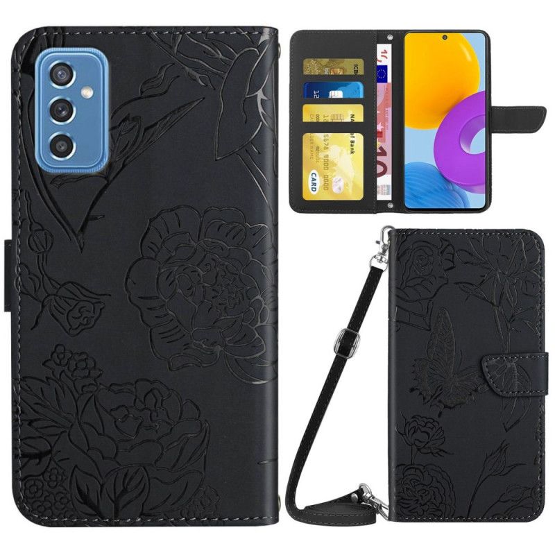 Flip Cover Samsung Galaxy M52 5G Rosemønstre