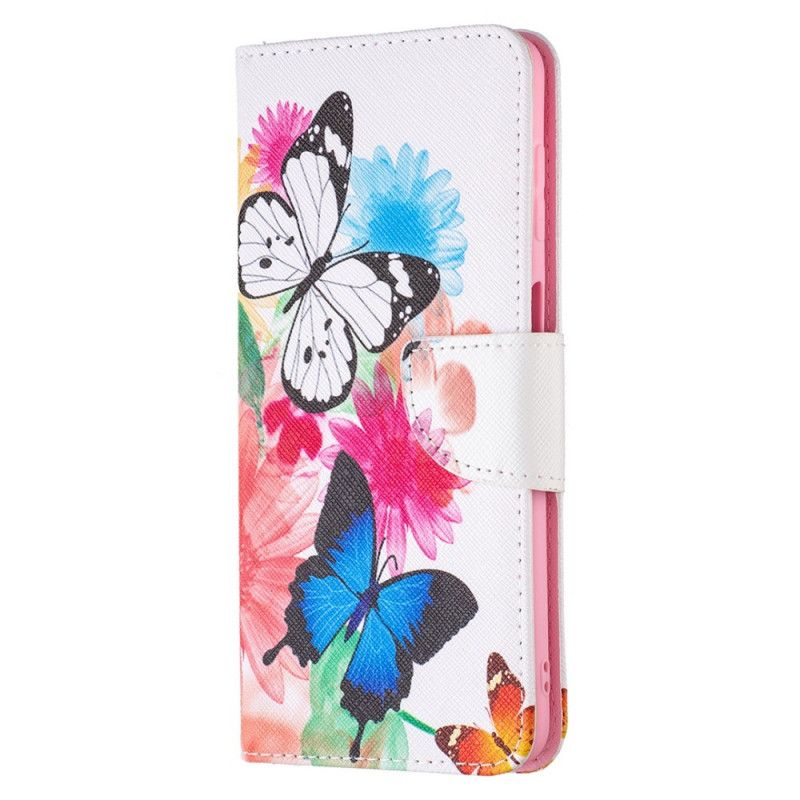 Flip Cover Samsung Galaxy M52 5G Sommerfugledans