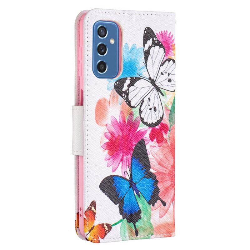 Flip Cover Samsung Galaxy M52 5G Sommerfugledans