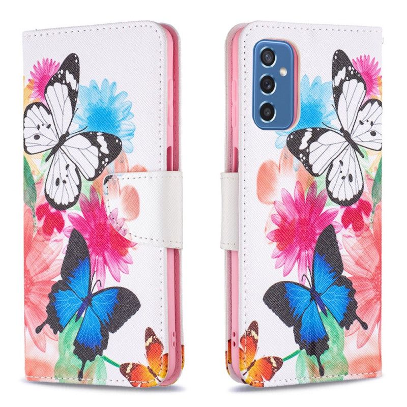 Flip Cover Samsung Galaxy M52 5G Sommerfugledans