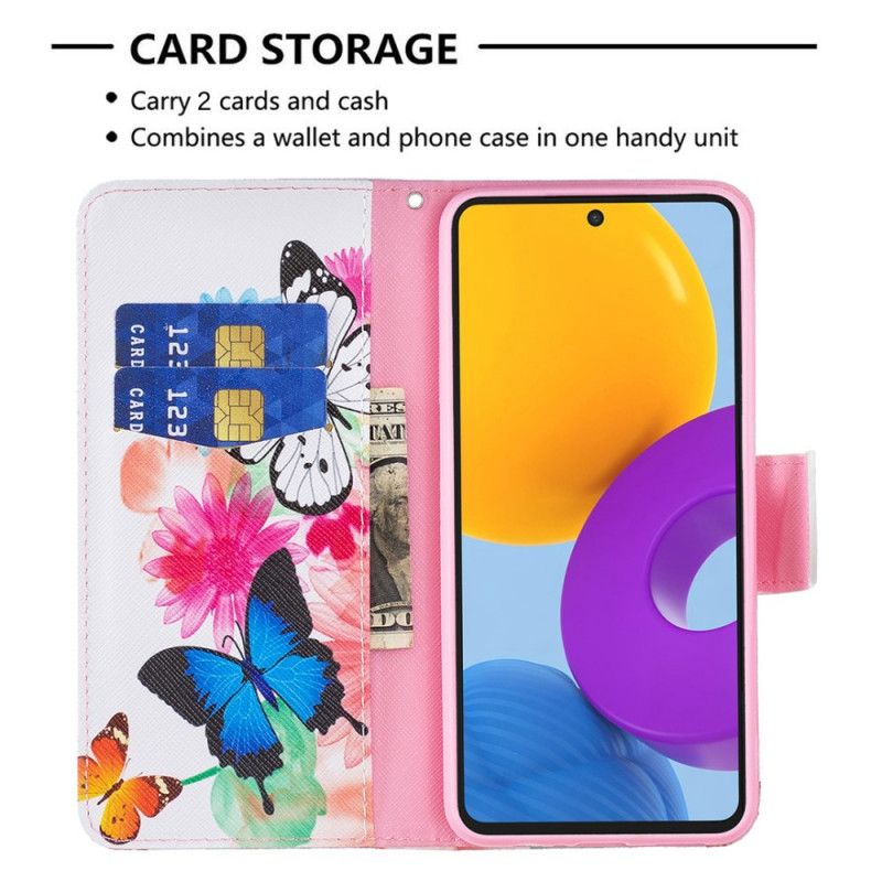 Flip Cover Samsung Galaxy M52 5G Sommerfugledans