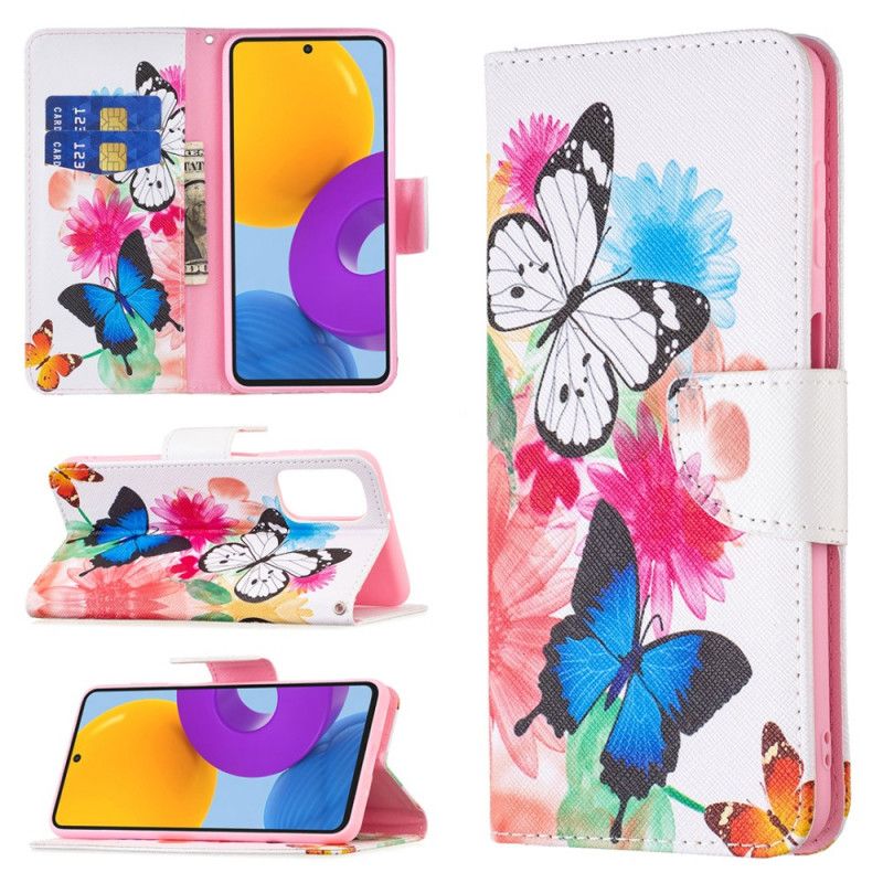 Flip Cover Samsung Galaxy M52 5G Sommerfugledans