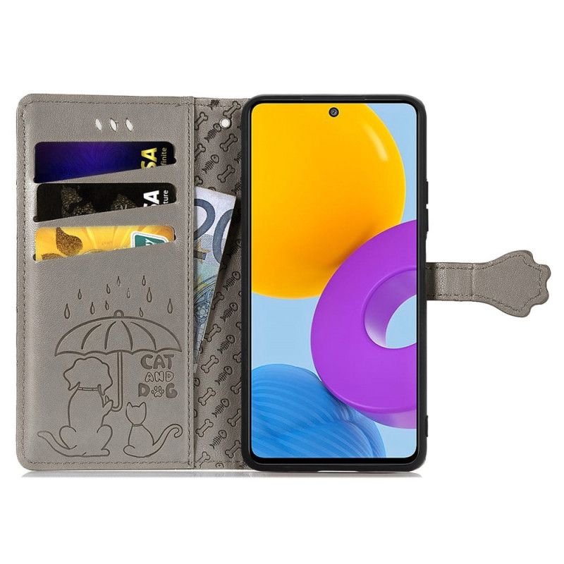 Flip Cover Samsung Galaxy M52 5G Teksturerede Dyr