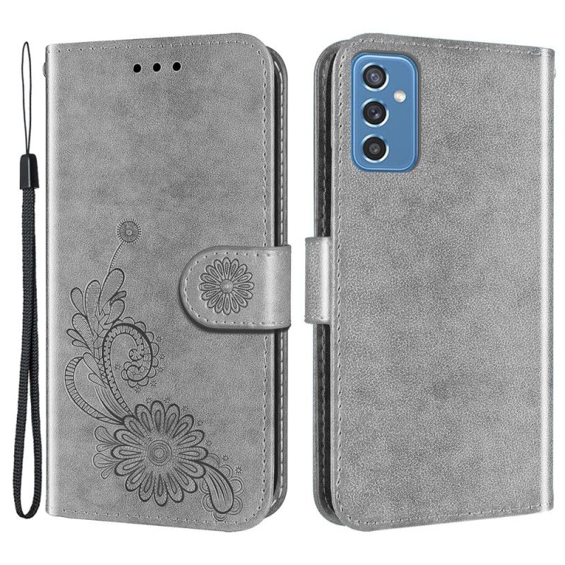 Læder Cover Samsung Galaxy M52 5G Blomstermandala