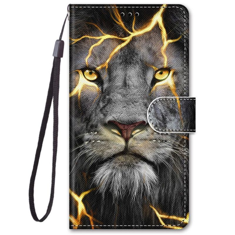 Læder Cover Samsung Galaxy M52 5G Glow In The Dark Lion