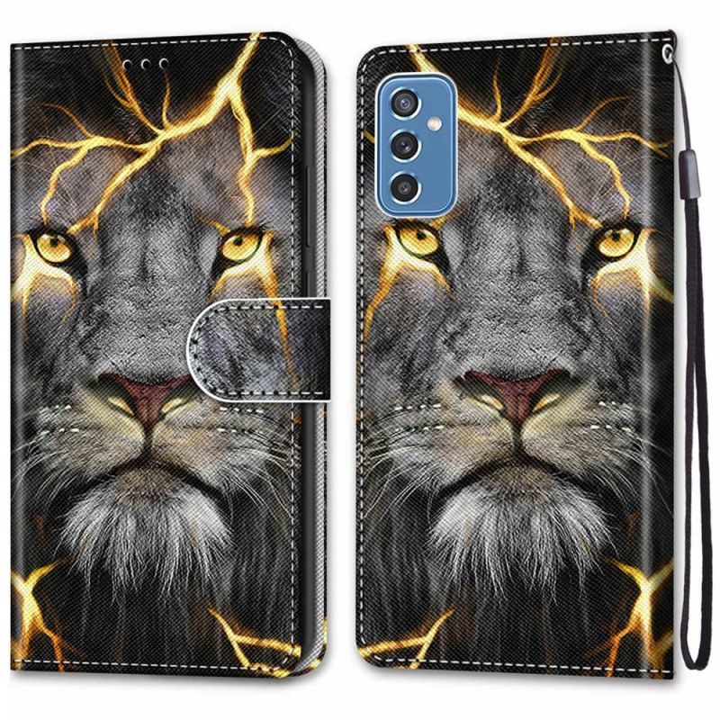 Læder Cover Samsung Galaxy M52 5G Glow In The Dark Lion