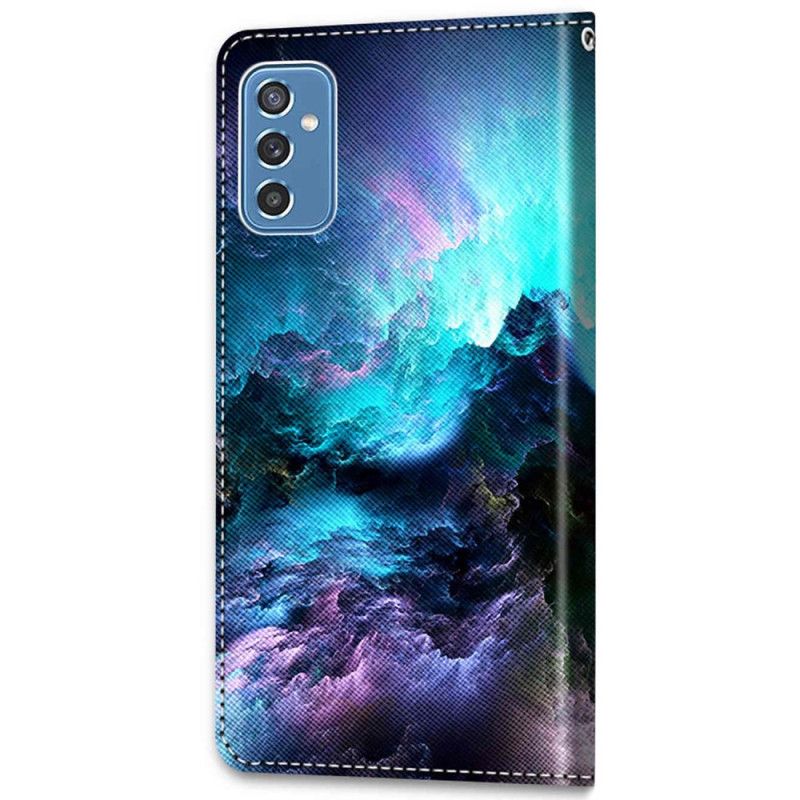 Læder Cover Samsung Galaxy M52 5G Glow In The Dark Storm