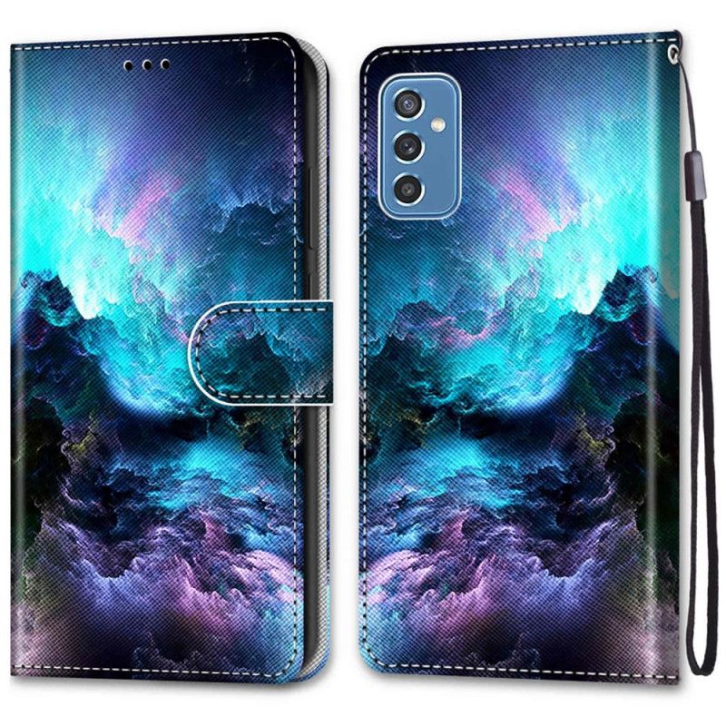 Læder Cover Samsung Galaxy M52 5G Glow In The Dark Storm