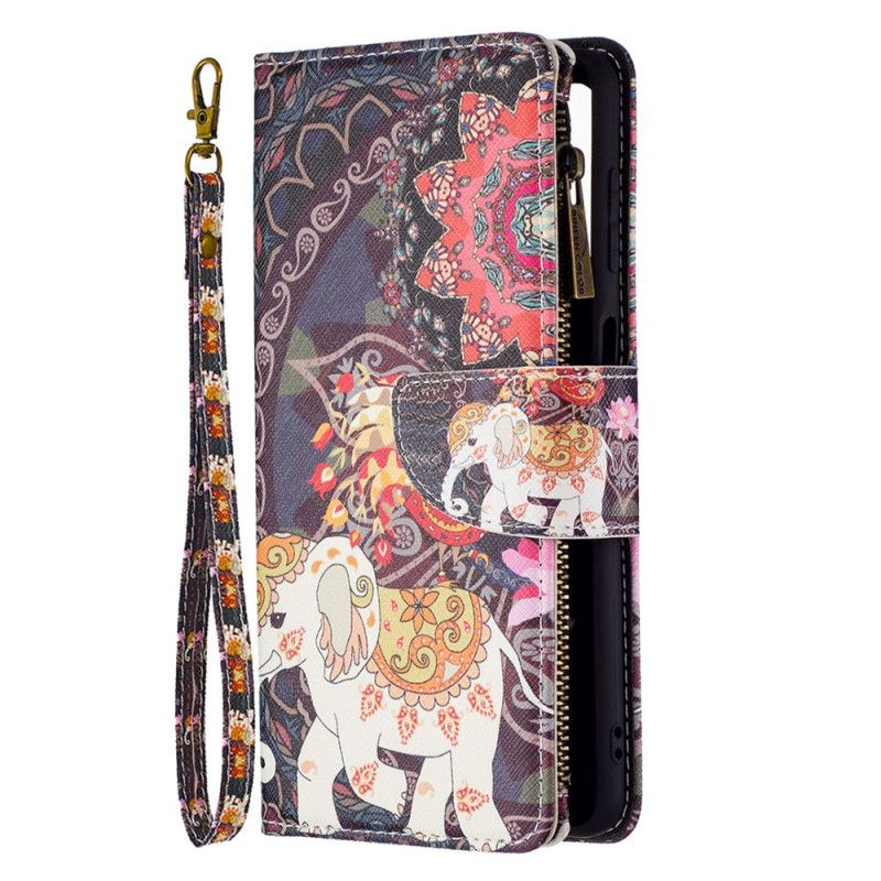 Læder Cover Samsung Galaxy M52 5G Hindu Elefant