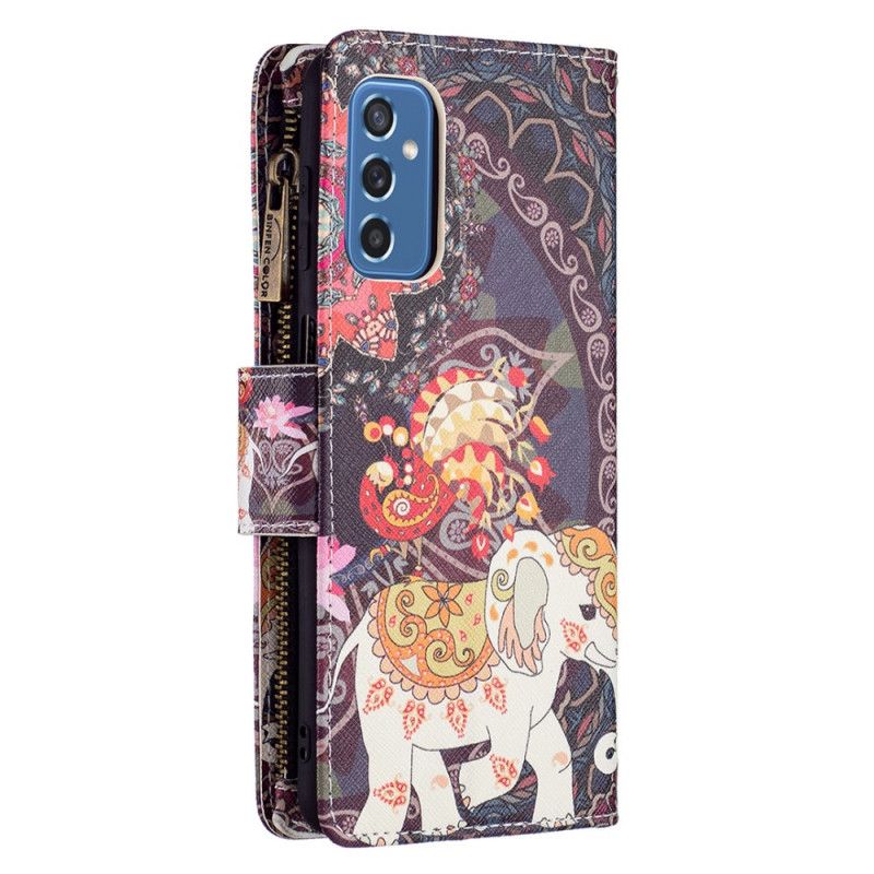 Læder Cover Samsung Galaxy M52 5G Hindu Elefant