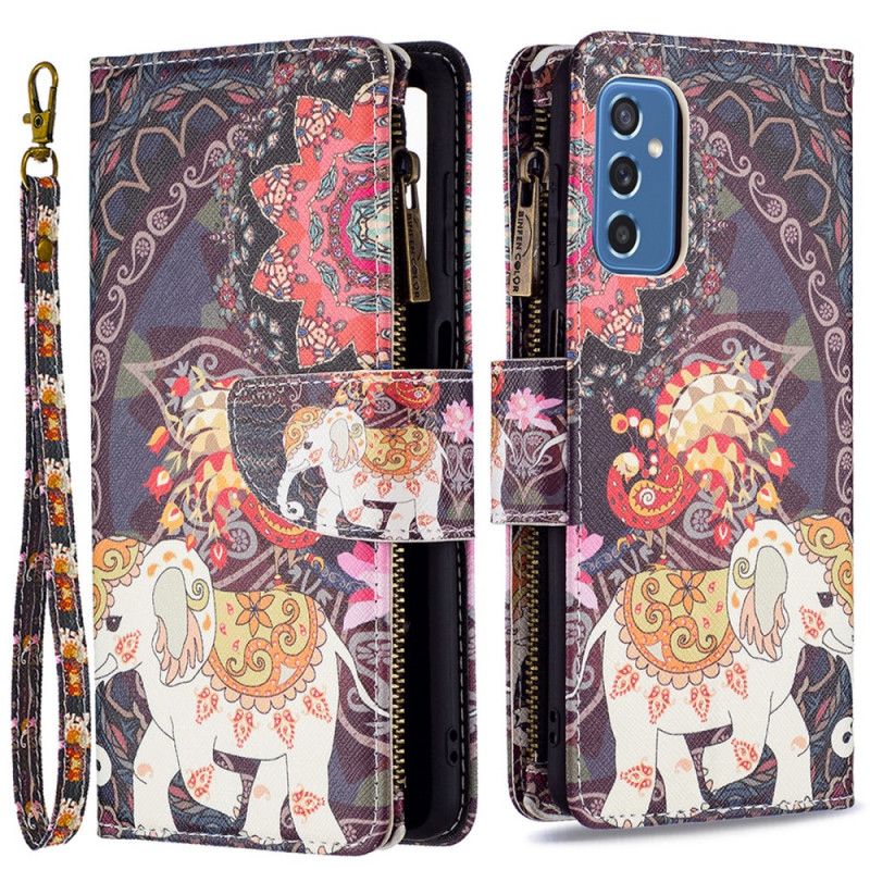 Læder Cover Samsung Galaxy M52 5G Hindu Elefant