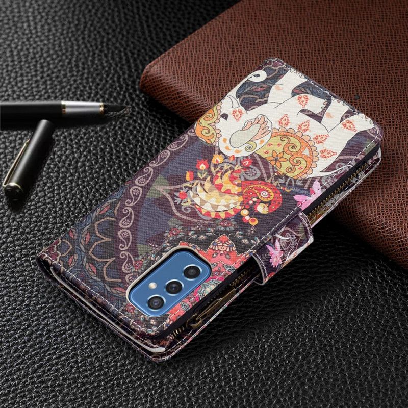 Læder Cover Samsung Galaxy M52 5G Hindu Elefant