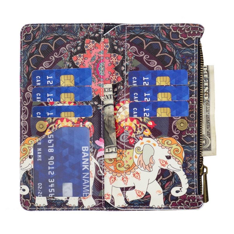 Læder Cover Samsung Galaxy M52 5G Hindu Elefant