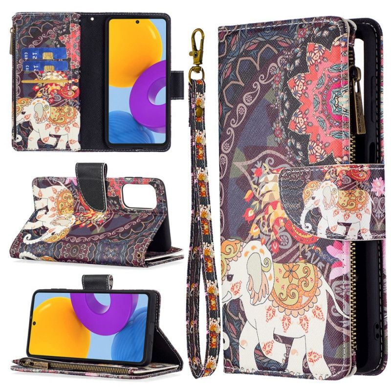 Læder Cover Samsung Galaxy M52 5G Hindu Elefant