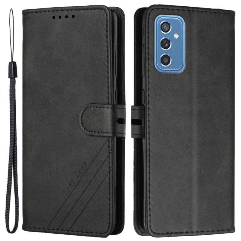 Læder Cover Samsung Galaxy M52 5G Med Snor "best Case" Med Rem