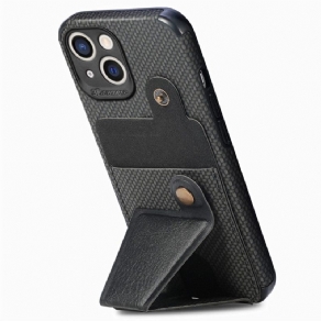 Cover iPhone 14 Carbon Fiber Card Holder Support