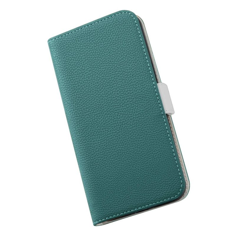 Cover iPhone 14 Flip Cover Faux Læder Litchi