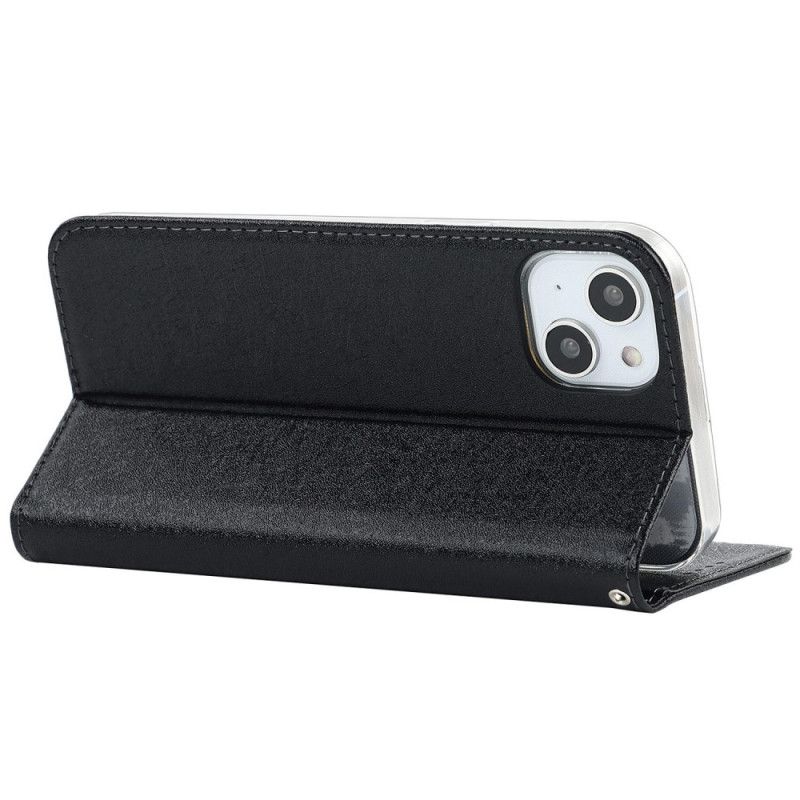 Cover iPhone 14 Med Snor Flip Cover Silkestrop