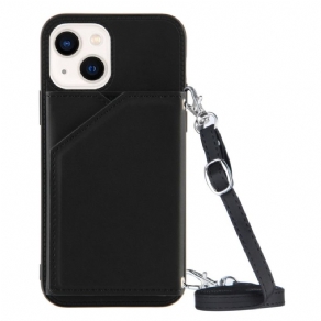 Cover iPhone 14 Skulderrem Kortholder