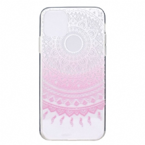 Cover iPhone 14 Transparent Farvet Mandala