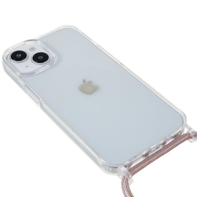 Cover iPhone 14 Transparent Med Farvet Ledning