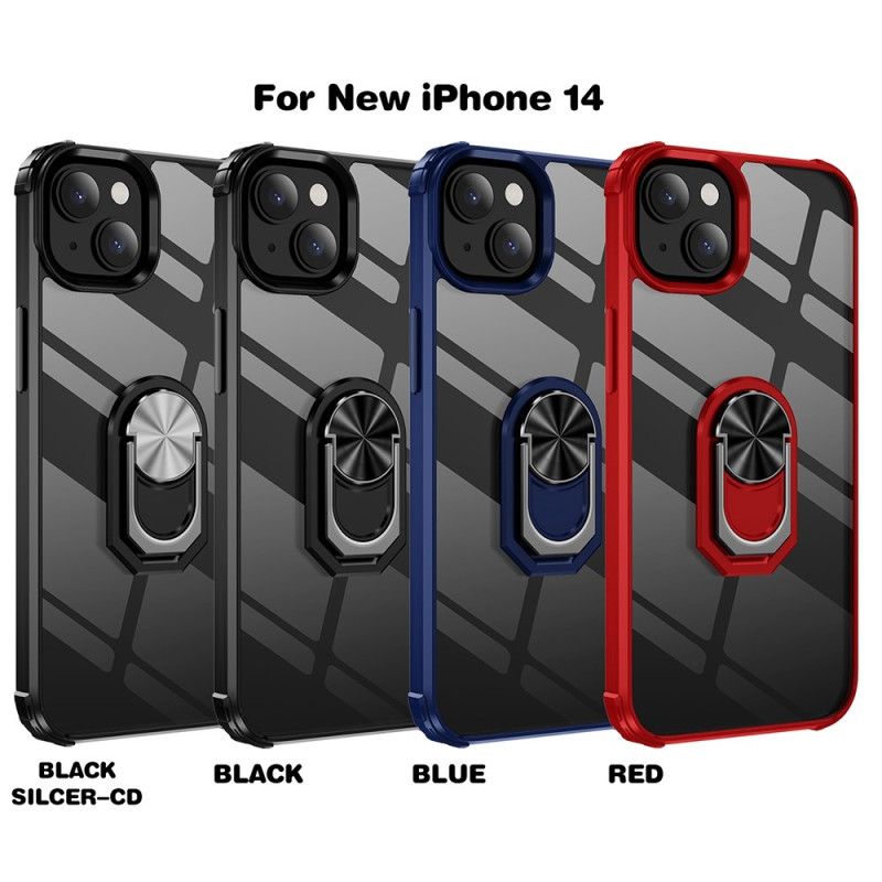 Cover iPhone 14 Transparent Med Ring-support