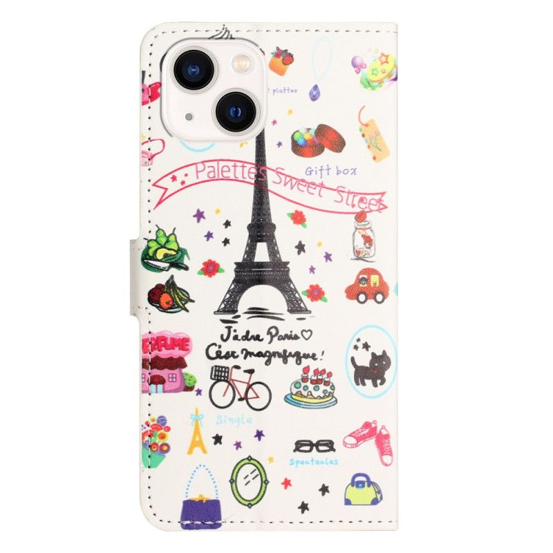 Flip Cover iPhone 14 Jeg Elsker Paris