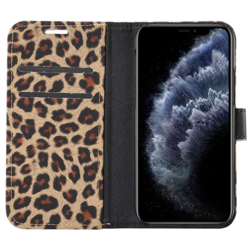 Flip Cover iPhone 14 Leopard