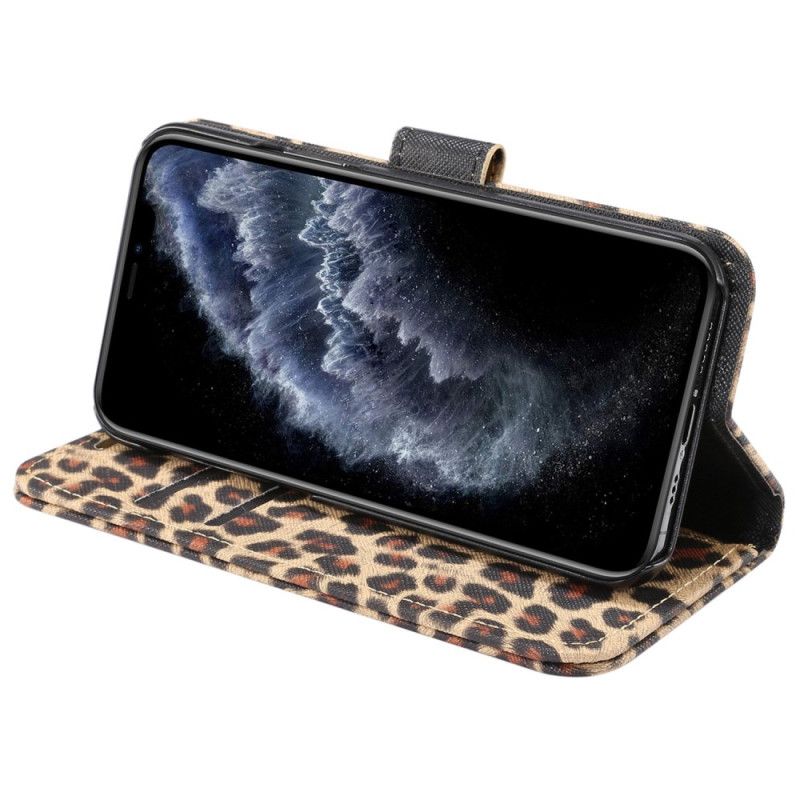 Flip Cover iPhone 14 Leopard