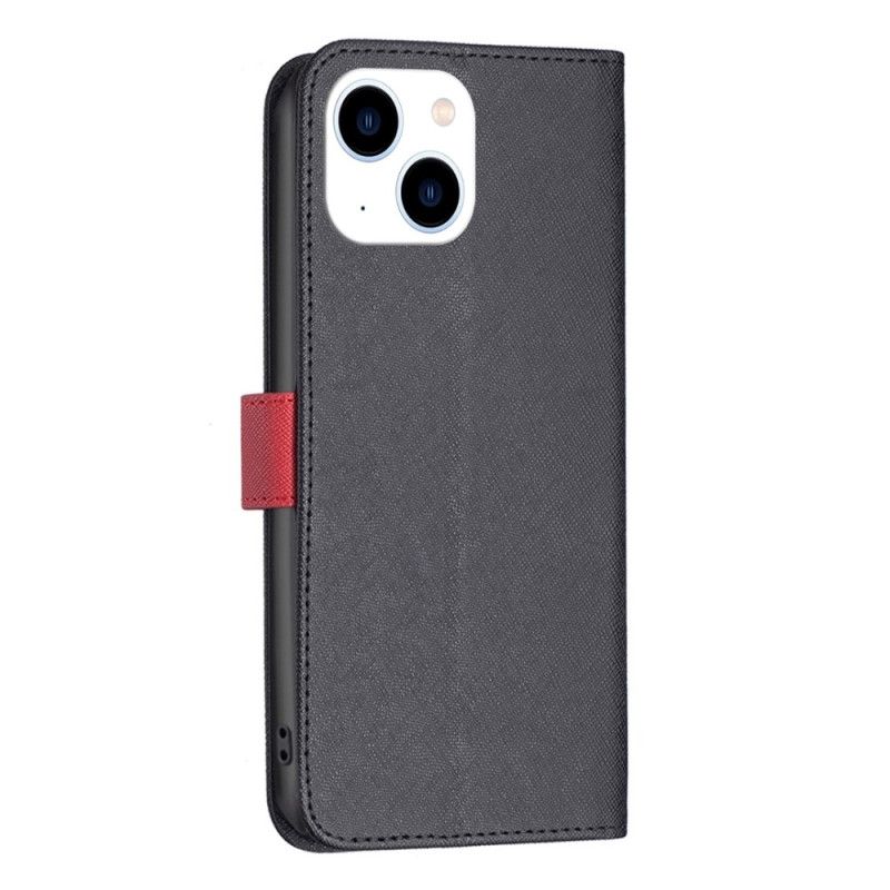 Flip Cover iPhone 14 Tofarvet Binfen Farve