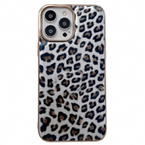 Mobilcover iPhone 14 Leopardhudeffekt