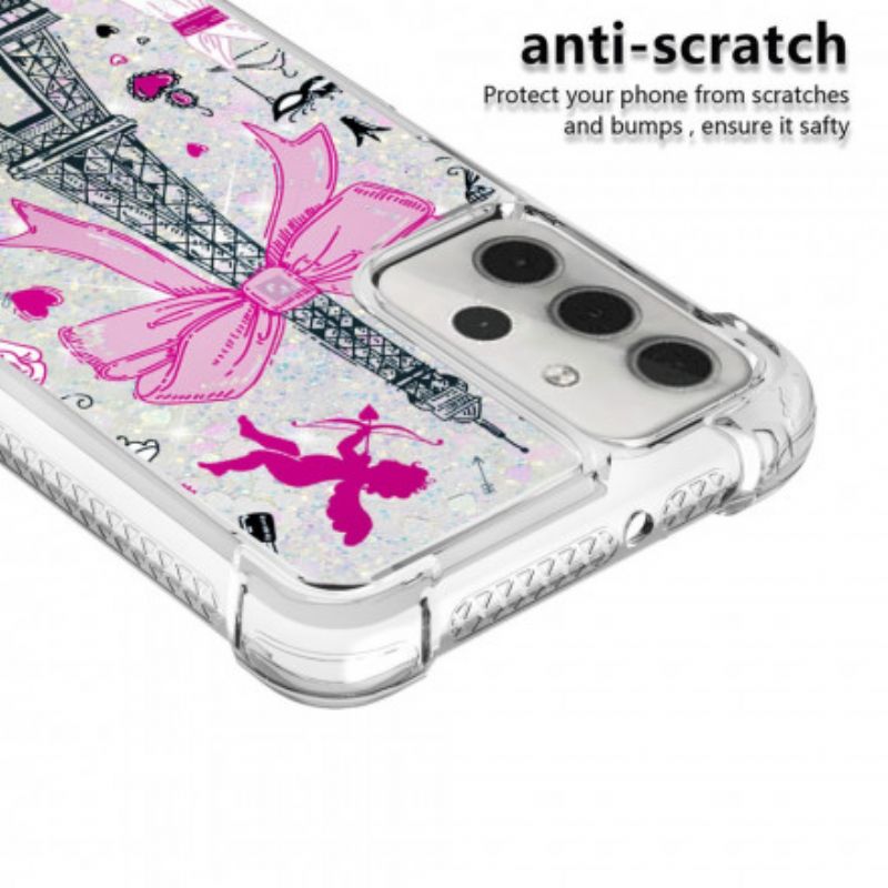 Cover Samsung Galaxy A32 5G Eiffeltårnets Glitter