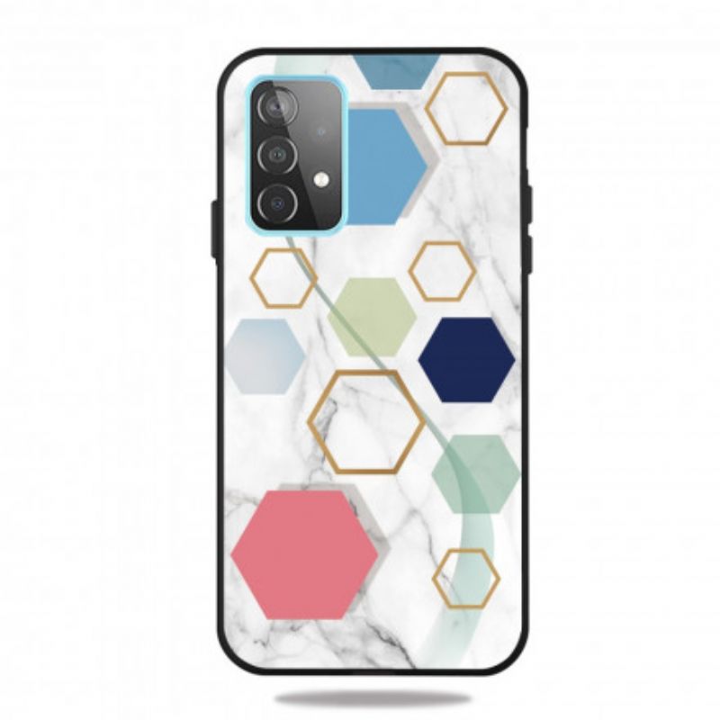 Cover Samsung Galaxy A32 5G Farverig Geometri Marmor