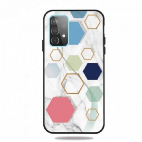 Cover Samsung Galaxy A32 5G Farverig Geometri Marmor