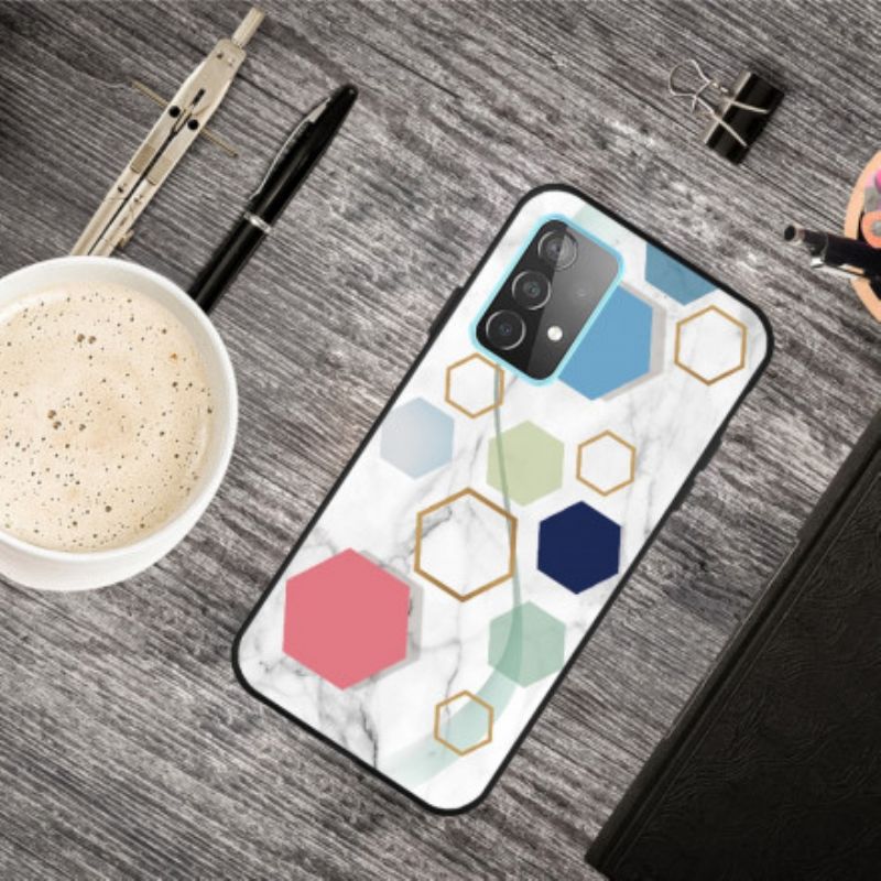 Cover Samsung Galaxy A32 5G Farverig Geometri Marmor