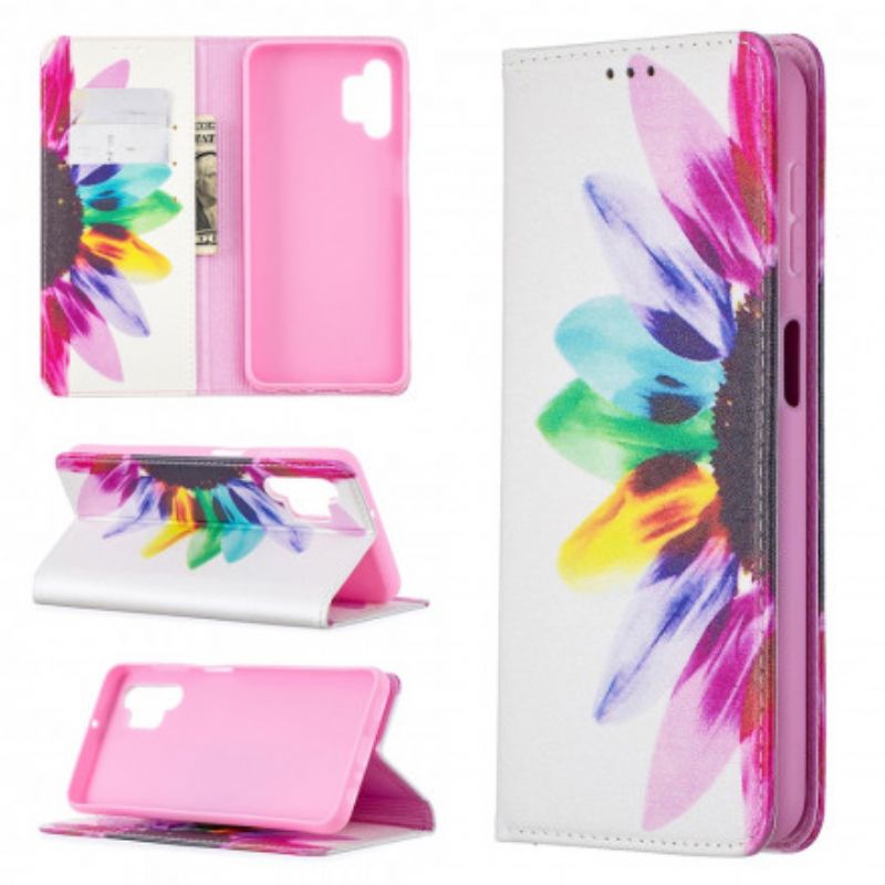 Cover Samsung Galaxy A32 5G Flip Cover Akvarelblomst