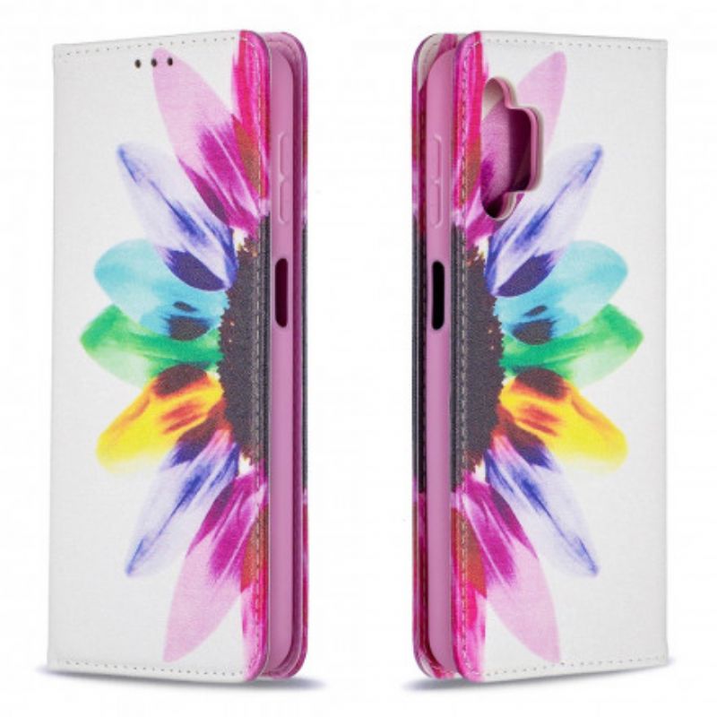 Cover Samsung Galaxy A32 5G Flip Cover Akvarelblomst