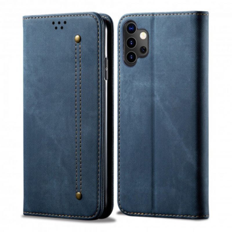 Cover Samsung Galaxy A32 5G Flip Cover Denimstof